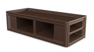 PlasticBed.jpg Image of contract plastic furniture for extreme environments.